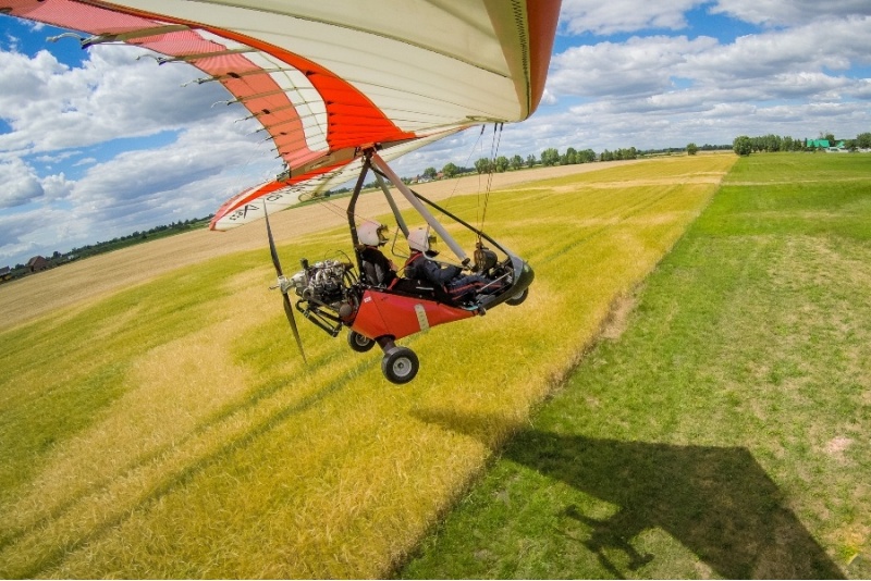 Lot motolotnią k. Gorzowa Wielkopolskiego z nagraniem