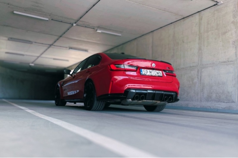 Jazda BMW M3 Competition ulicami Katowic
