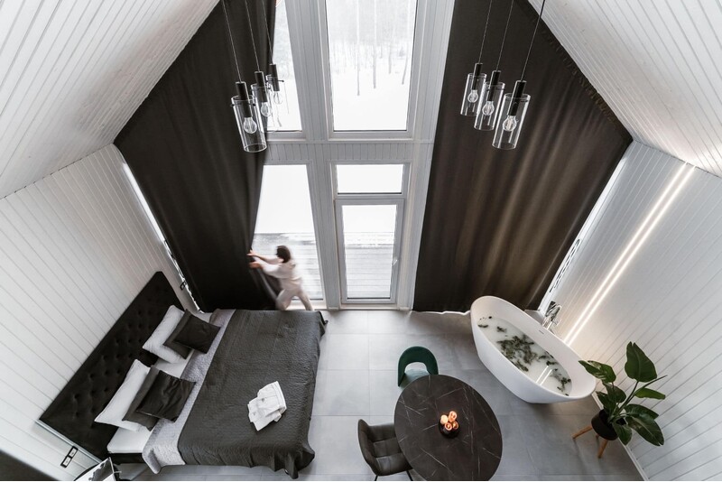 Nocleg w „Sniegi design cabin” z relaksem w saunie i jacuzzi