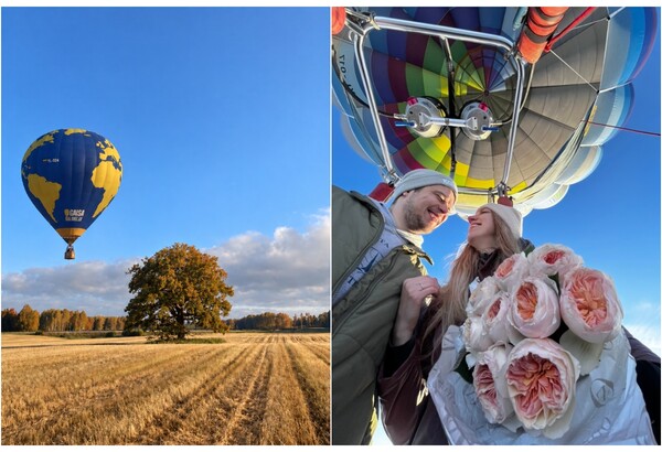 Romantyczny prywatny lot balonem dla dwojga w Siguldzie, Tukumsie lub Jełgawie